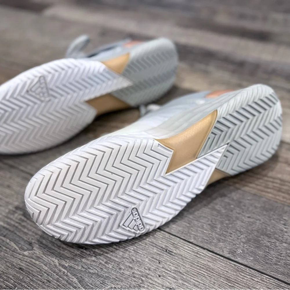 adidas Adizero Ubersonic 4 White, Light Grey & Black Tennis Shoe, women’s size 9 - Picture 6 of 12